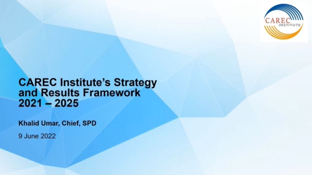 CAREC Institute Strategy 2021-2025