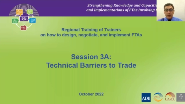 CAREC FTA: Course 3A Technical Barriers to Trade (TBT)-CAREC Institute ...